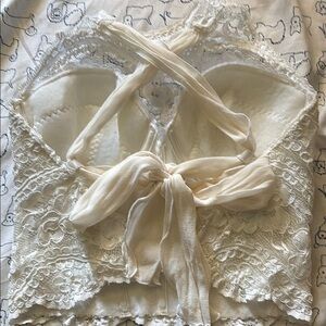 Only Hearts White Lace corset with Satin Finish